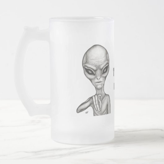 Schlechte Alien, Sie sind als Nächstes dran! Mattglas Bierglas (Links)