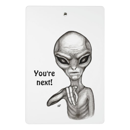 Schlechte Alien, Sie sind als Nächstes dran! Mini Klemmbrett (Rückseite)
