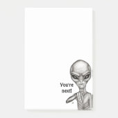 Schlechte Alien, Sie sind als Nächstes dran! Notiz (Vorderseite)