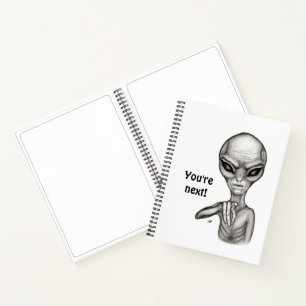 Schlechte Alien, Sie sind als Nächstes dran! Notiz Notizblock