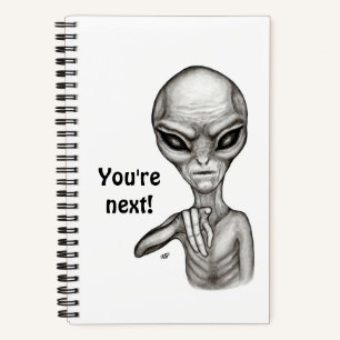 Schlechte Alien, Sie sind als Nächstes dran! Notiz Notizblock