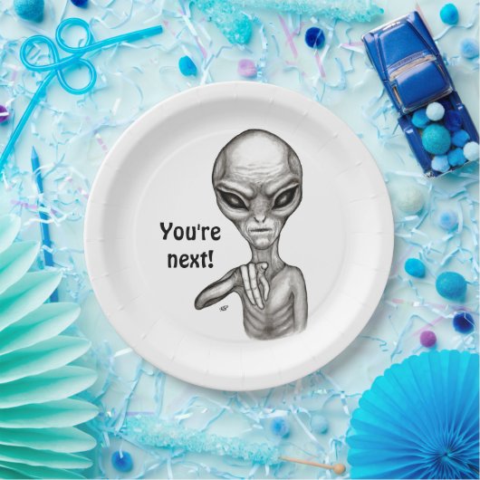 Schlechte Alien, Sie sind als Nächstes dran! Pappteller (Party)