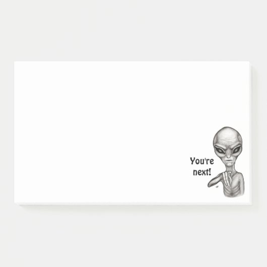 Schlechte Alien, Sie sind als Nächstes dran! Post-it Klebezettel (Vorderseite)