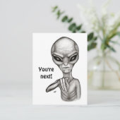 Schlechte Alien, Sie sind als Nächstes dran! Postkarte (Stehend Vorderseite)