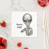 Schlechte Alien, Sie sind als Nächstes dran! Serviette (Beispiel)