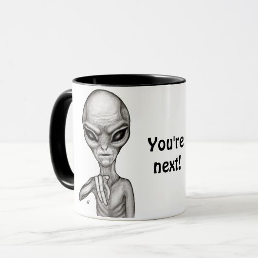 Schlechte Alien, Sie sind als Nächstes dran! Tasse (Vorderseite Links)
