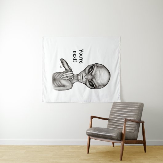 Schlechte Alien, Sie sind als Nächstes dran! Wandteppich (Beispiel (Horizontal))