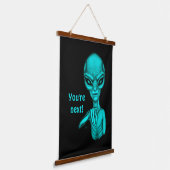Schlechte Alien, Sie sind als Nächstes dran! Wandteppich Mit Holzrahmen (Gewinkelt)