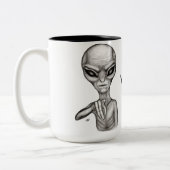 Schlechte Alien, Sie sind als Nächstes dran! Zweifarbige Tasse (Links)