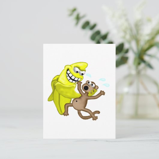 schlechte Banane Postkarte (Stehend Vorderseite)