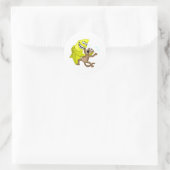 schlechte Banane Runder Aufkleber (Tasche)