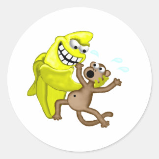 schlechte Banane Runder Aufkleber