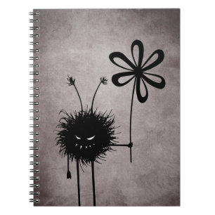 Schlechte Blumen-Wanze Vintag Notizblock