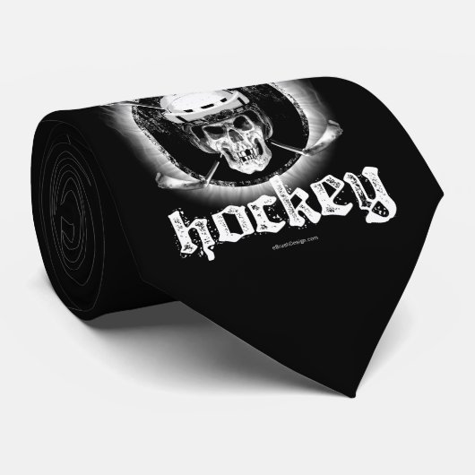 Schlechte Bonez Hockey-Krawatte (dunkel) Krawatte (Gerollt)