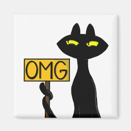 Schlechte Boogie -Die Katze- "OMG" lustige Magnete Magnet