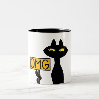 Schlechte Boogie -Die Katze- "OMG" lustige Tassen