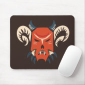 Schlechte Dämon-Maske mit Hörnern Mousepad (Mit Mouse)
