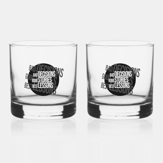 Schlechte Entscheidungen Gute Geschichten Trinkbeh Whiskyglas (Vorderseite)
