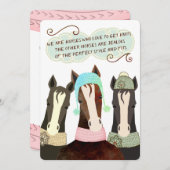 Schlechte Gedichtpferde Weihnachtshandgemachte Str Feiertagskarte (Vorne/Hinten)