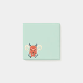 Schlechte gehörnte Dämon-Maske Post-it Klebezettel