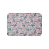 Schlechte graue Katzen klopfen über das Muster Badematte (Vorderseite)