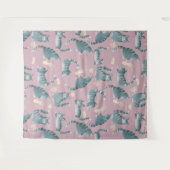 Schlechte graue Katzen klopfen über das Muster Wandteppich (Vorderseite (Horizontal))