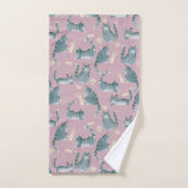 Schlechte graue Tabbattacke klopfen über Badhandtuch Set (Handtuch)