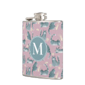 Schlechte graue Tablettenkatzen Knocken über und M Flachmann (Links)