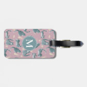 Schlechte graue Tablettenkatzen Knocken über und M Gepäckanhänger (Rückseite horizontal)