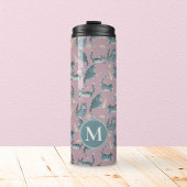 Schlechte graue Tablettenkatzen Knocken über und M Thermosbecher