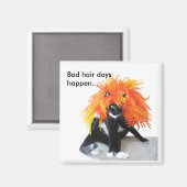 Schlechte Haare Magnet (Vorderseite/Rückseite)