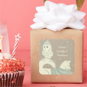 Schlechte Hasen und Pullover auch Stars Quadratischer Aufkleber