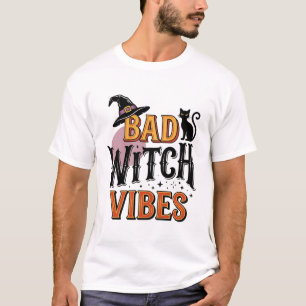 Schlechte Hexen Vibes Vintage Halloween-Shirt-Desi T-Shirt