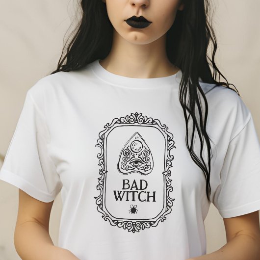 Schlechte Hexerei Typografie Funky Halloween T-Shirt