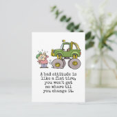 Schlechte Höhenangabe mit lustigem Cartoon aus Fla Postkarte (Stehend Vorderseite)