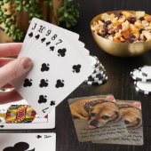 Schlechte Hündchen-spielende Karten Spielkarten (In Situ)
