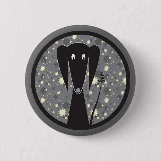Schlechte Hundegraphik-ursprünglicher Button (Vorderseite)