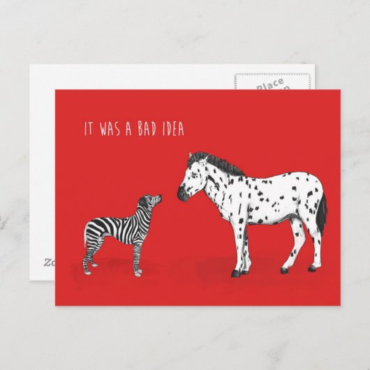 Schlechte Idee Postkarte (Vorne/Hinten)