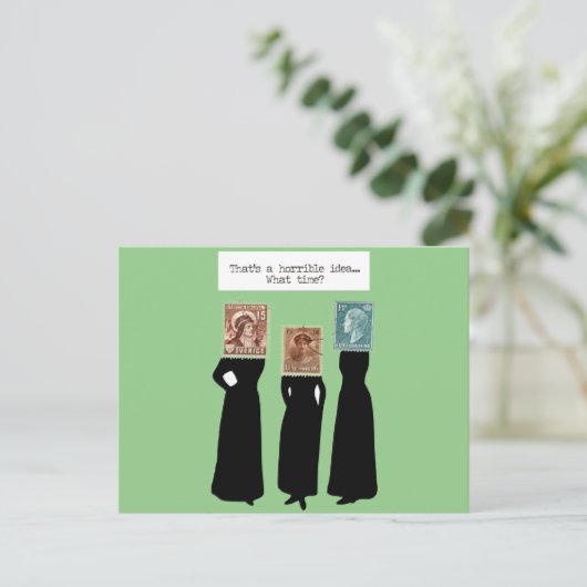 schlechte Ideen Postkarte (Stehend Vorderseite)