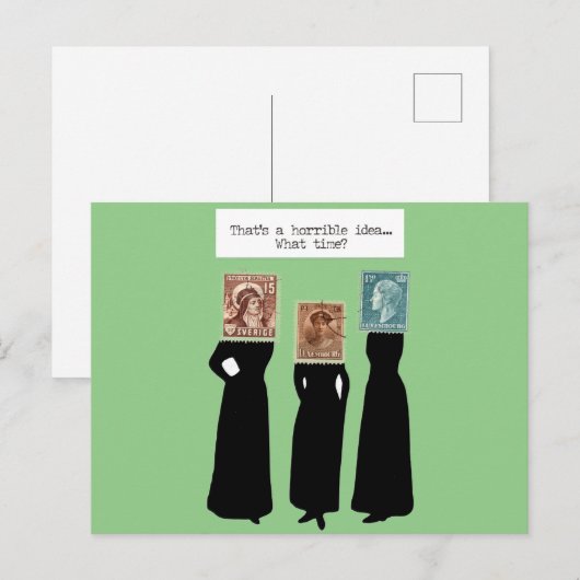 schlechte Ideen Postkarte (Vorne/Hinten)