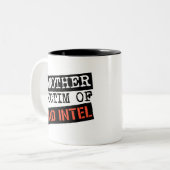 SCHLECHTE INTEL-Tasse Zweifarbige Tasse (Vorderseite Links)