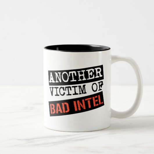 SCHLECHTE INTEL-Tasse Zweifarbige Tasse (Rechts)