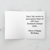 Schlechte Jungs können deinen Geburtstag ruinieren Karte (Innenseite)