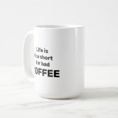 Schlechte Kaffee-Tasse Kaffeetasse (Vorderseite Links)
