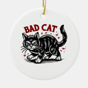Schlechte Katze Keramik Ornament