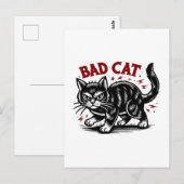 Schlechte Katze Postkarte (Vorne/Hinten)