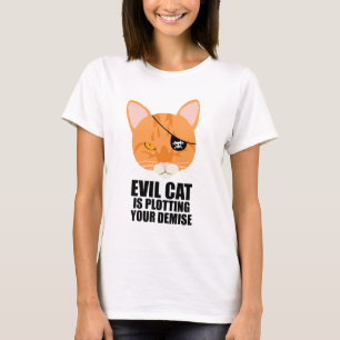 Schlechte Katze stellt Ihr Ende grafisch dar T-Shirt