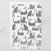 Schlechte Katzen klopfen über Briefpapier (Vorne/Hinten)