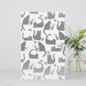 Schlechte Katzen klopfen über Briefpapier (Stehend Vorderseite)