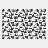 Schlechte Katzen klopfen über das Muster Geschenkpapier Set (Vorderseite)